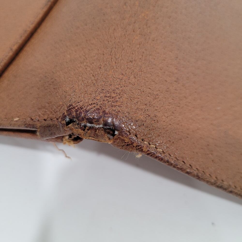 GUCCI Vintage Byckle Clasp Wallet Bifold Brown Large Retro Clutch Leather Fair - Picture 10 of 16